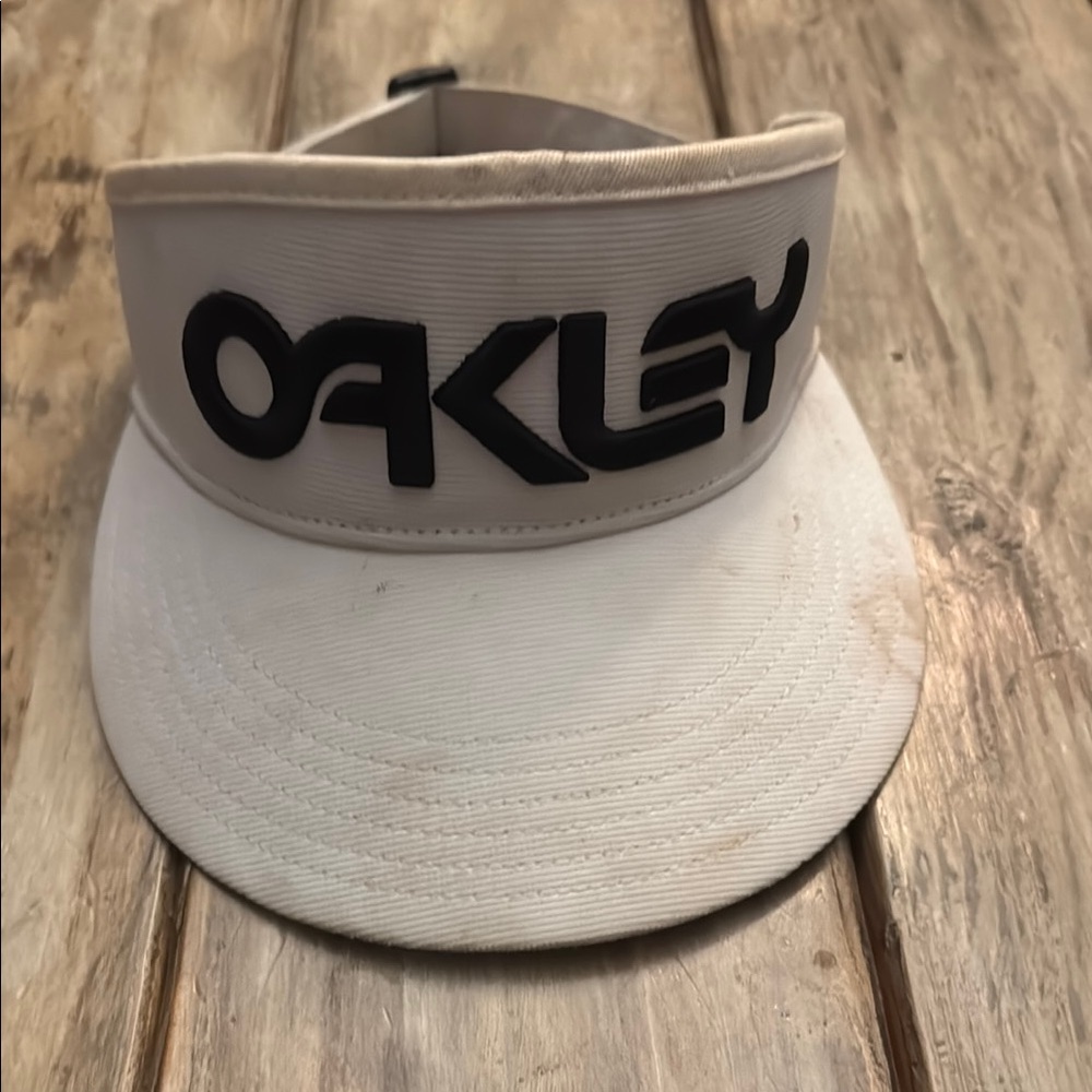 Oakley Cream Visor with Black Logo